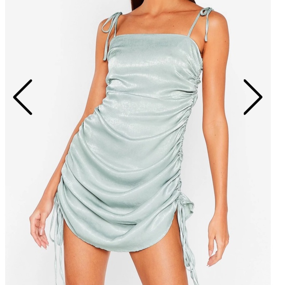 Nasty Gal Mini Mint Satin Dress